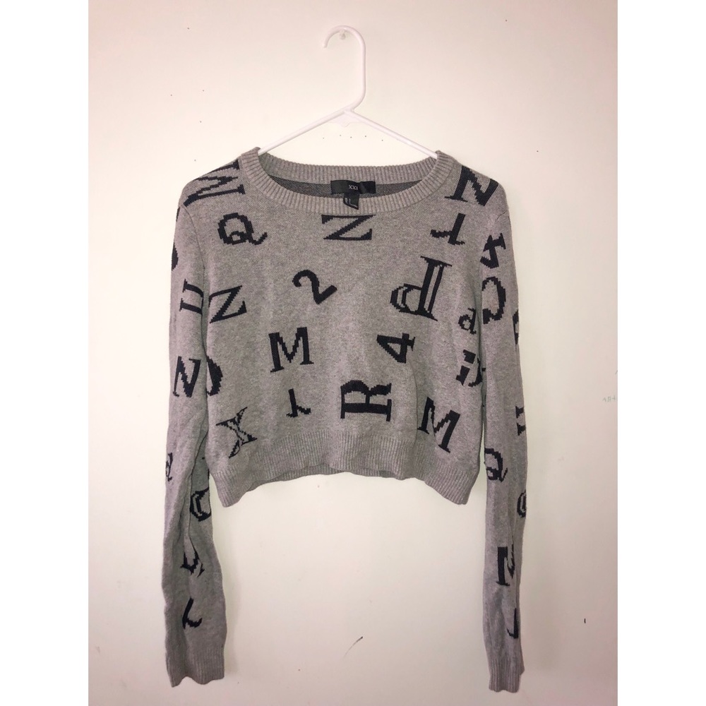 Forever 21 Gray Crop Sweater